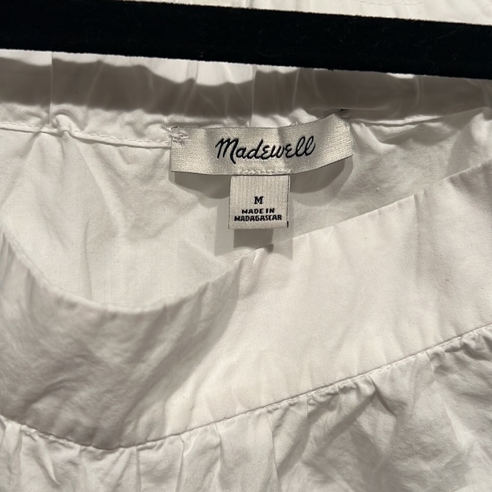 Madewell off -the -shoulder  3/4 sleeve cotton blouse. - Picture 3 of 4